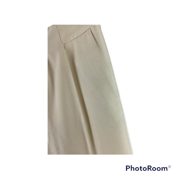 Nili Lotan Cream Wool Pleated Front Ankle Length Pants - Picture 6 of 9